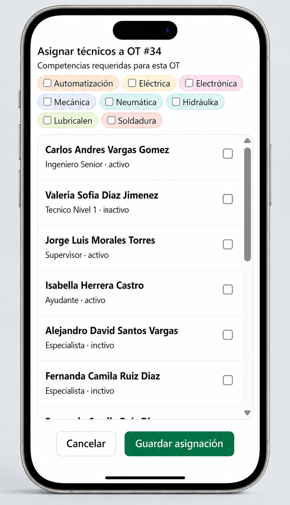 Órdenes de Trabajo — GesMan ATLAS